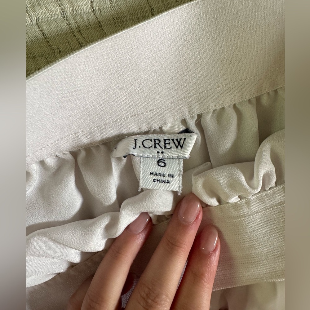 J. Crew White Midi A-Line Skirt - Picture 2 of 2
